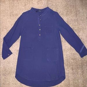 Zanzea Collection navy linen dress size small
